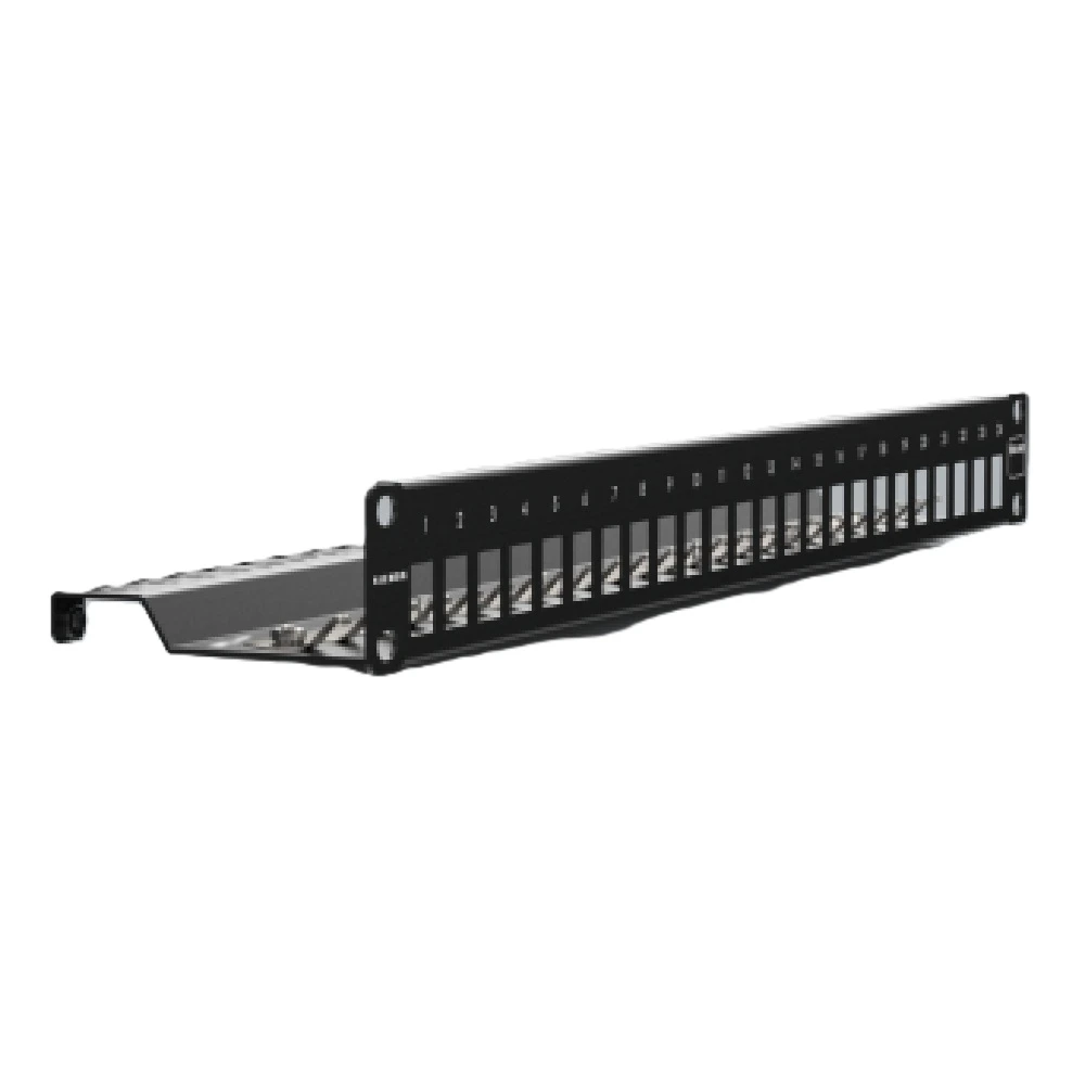 Patch Panel Blindado 24 Puertos Siemon TERA-MAX 1U Plano Negro