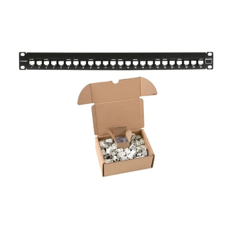 Patch Panel Modular 24 Puertos Cat6/6A Siemon UltraMAX 1U Plano