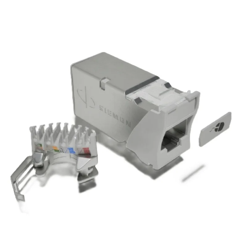Kit Salida de Red Cat6A Blindada Siemon: Jack Z-MAX + Faceplate